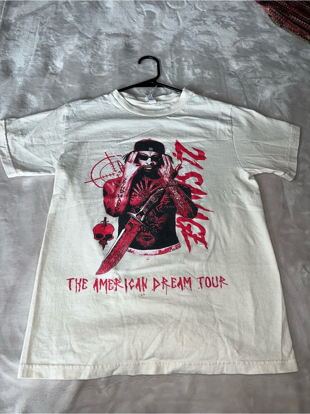 21 Savage The American Dream Tour Graphic Tee | Size Small | Cream
